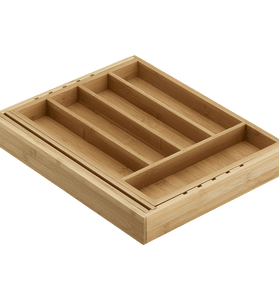 Expandable Bamboo Flatware Tray