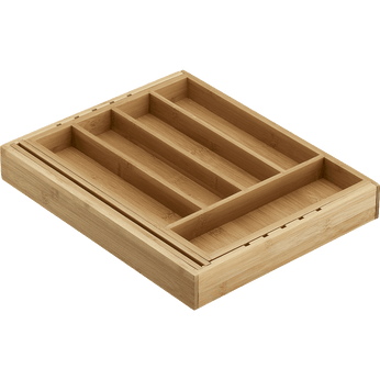 Expandable Bamboo Flatware Tray