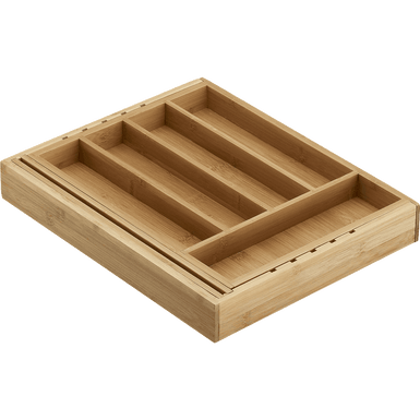 Expandable Bamboo Flatware Tray