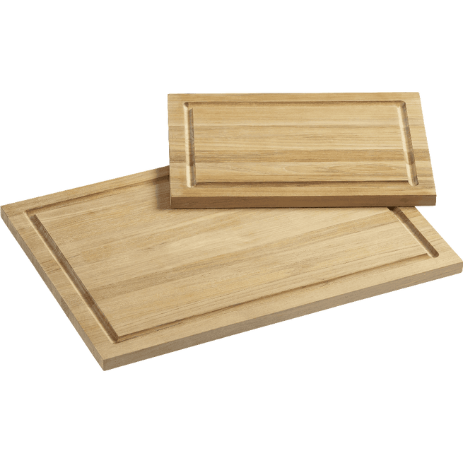 FSC Teak Rectangular Cutting Boards with Well